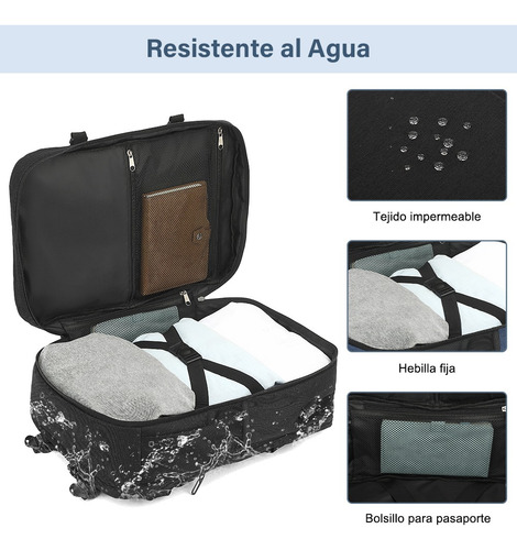 Mochila Para Laptop 15.6 Impermeable Viaje Hombres Antirrobo A Portátil 35l Con Interfaz Usb