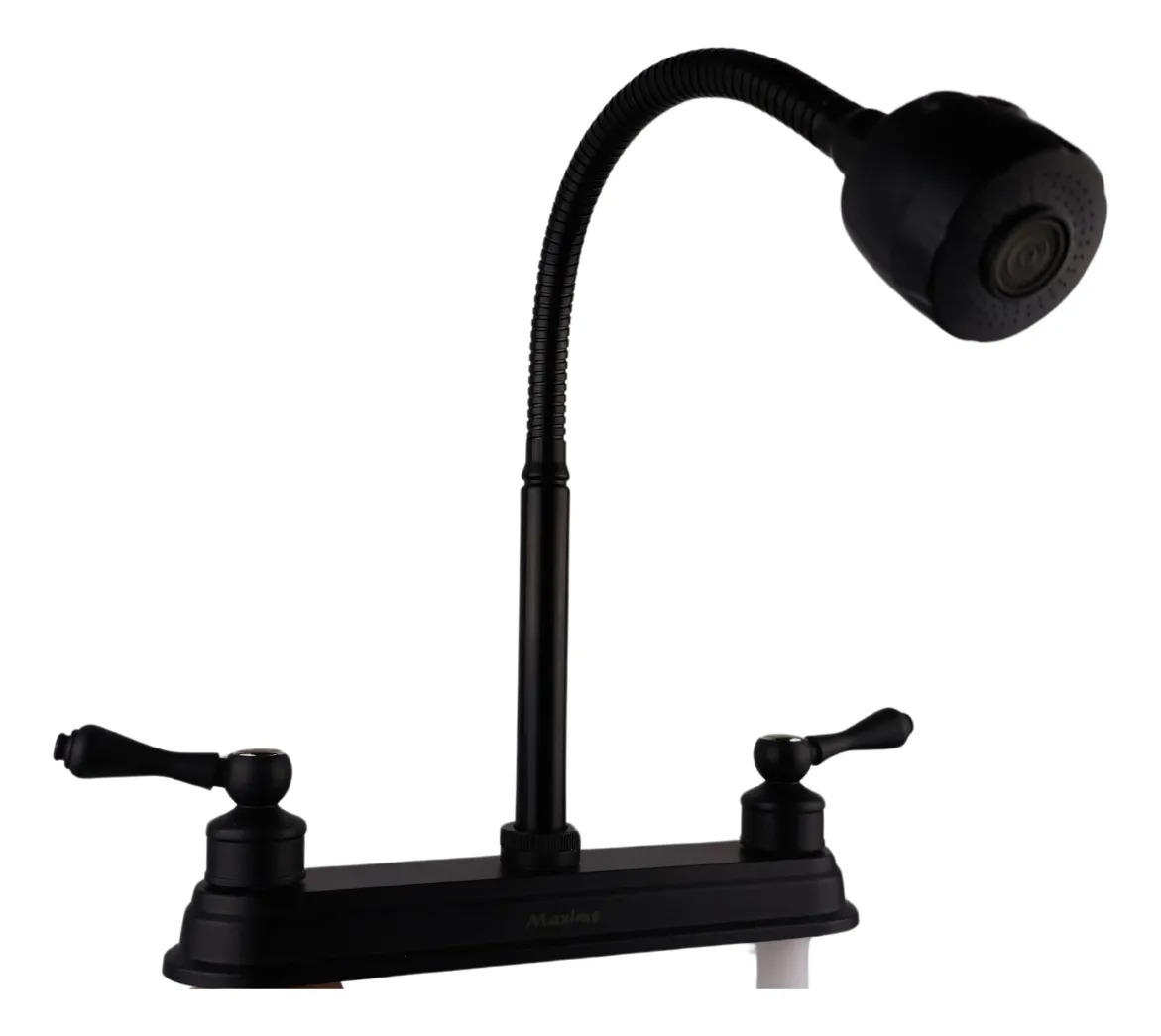 Llave Mezcladora Fregadero Maxims Grifo Cocina Negro Mate Alta Calidad