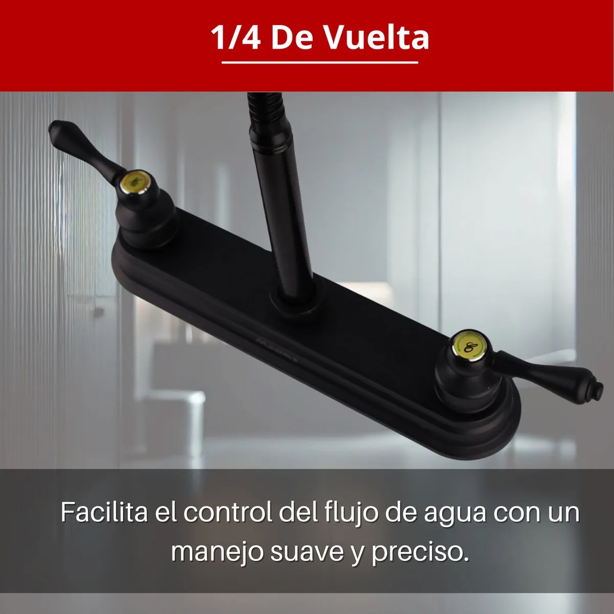 Llave Mezcladora Fregadero Maxims Grifo Cocina Negro Mate Alta Calidad