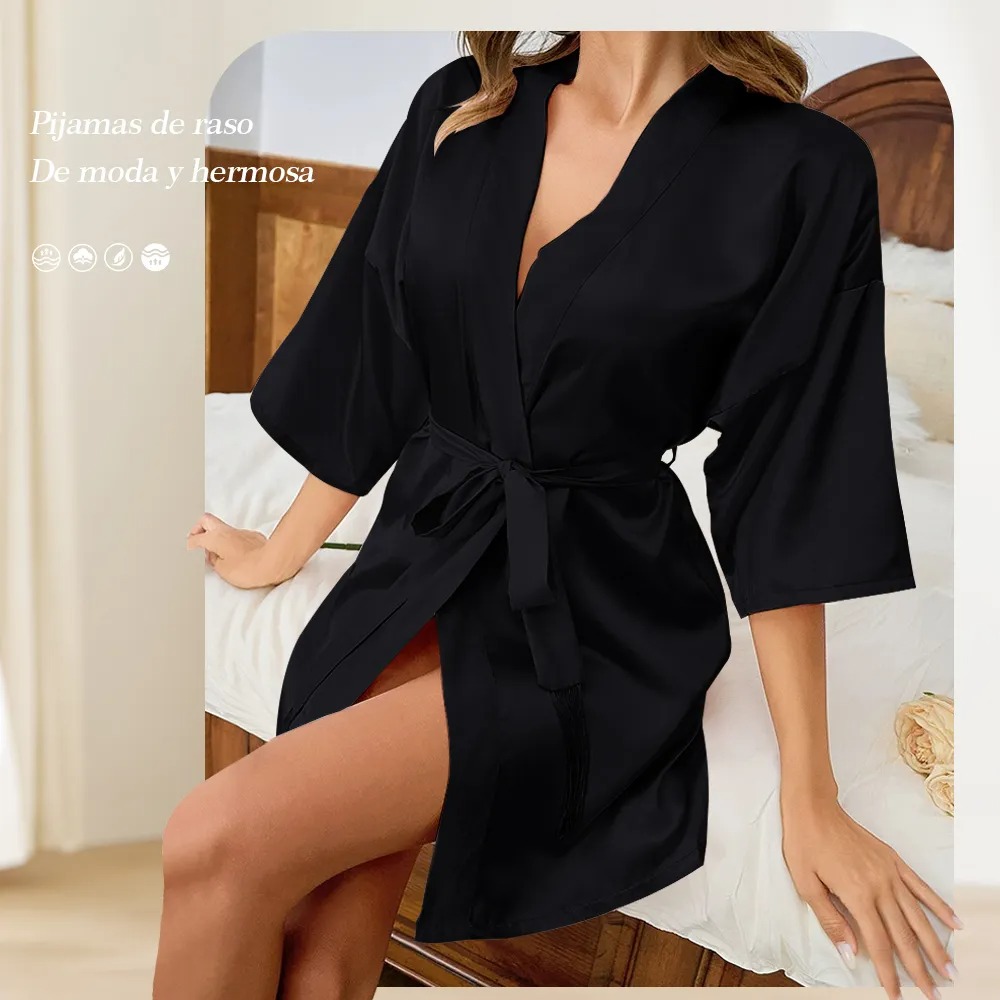 Batas Para Novias, Damas, Sin Bordado Pijamas Dama Satin talla M