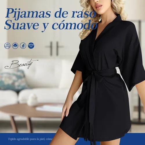 Batas Para Novias, Damas, Sin Bordado Pijamas Dama Satin talla M