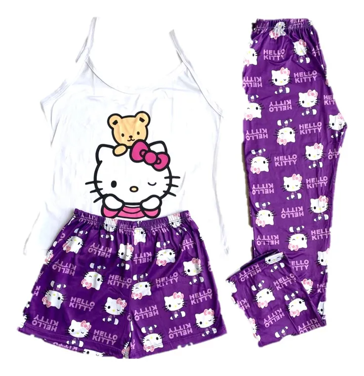 Pijama De Hello Kitty Juvenil Mujer Kawaii