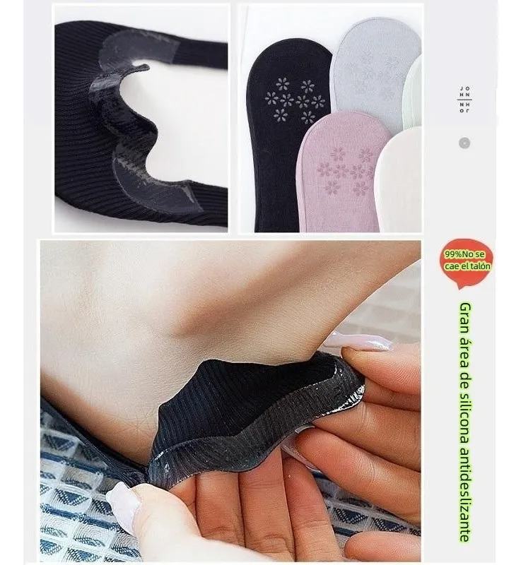 Calcetines Mujer Tines Invisibles 10 Pares Negro Y Nude