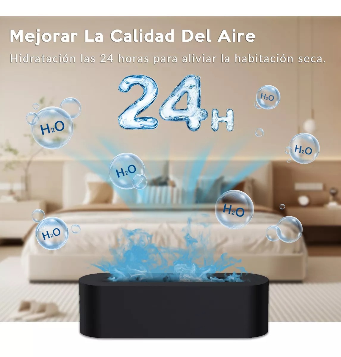 Humidificador Difusor De Aceite Esencial Con Diseño De Llama