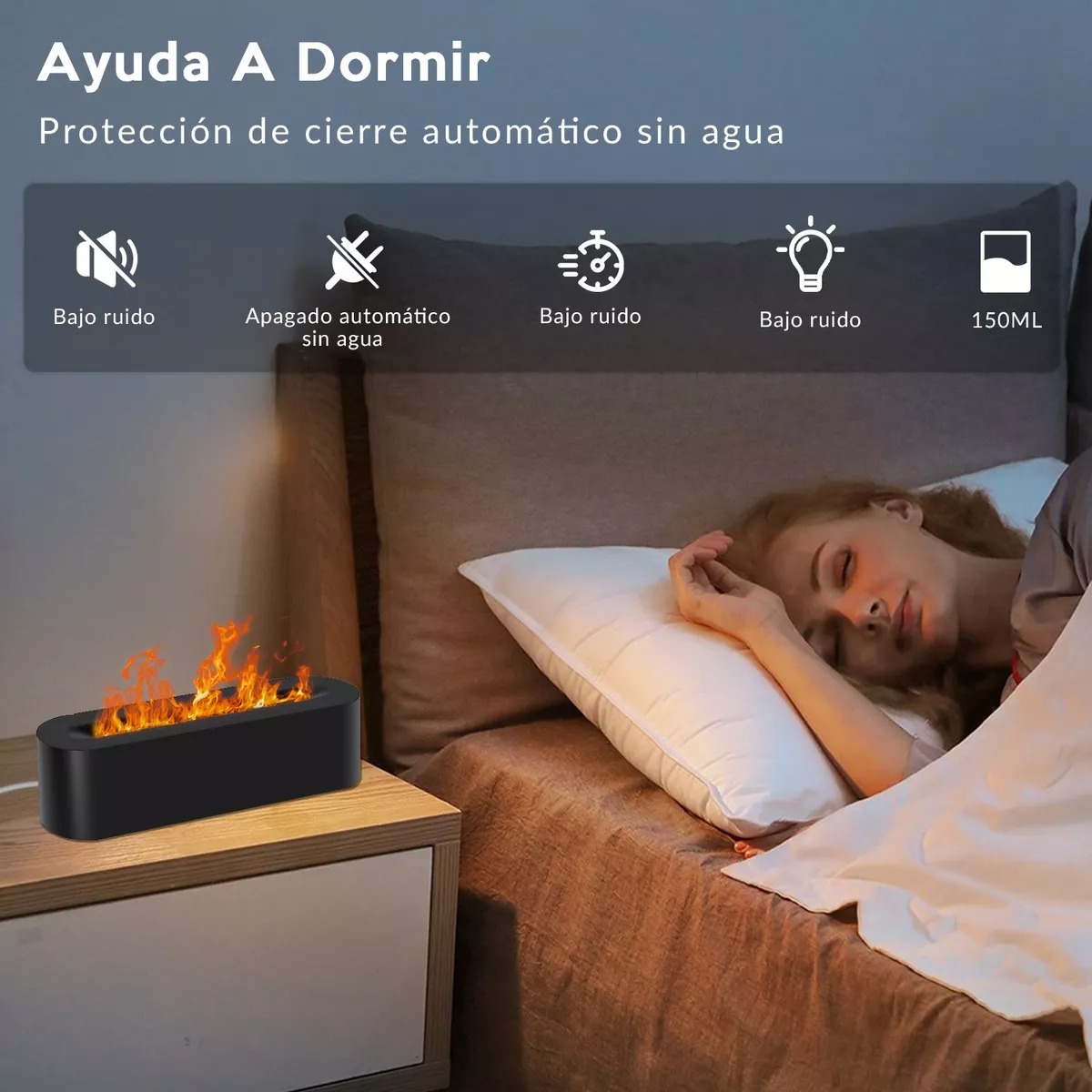 Humidificador Difusor De Aceite Esencial Con Diseño De Llama