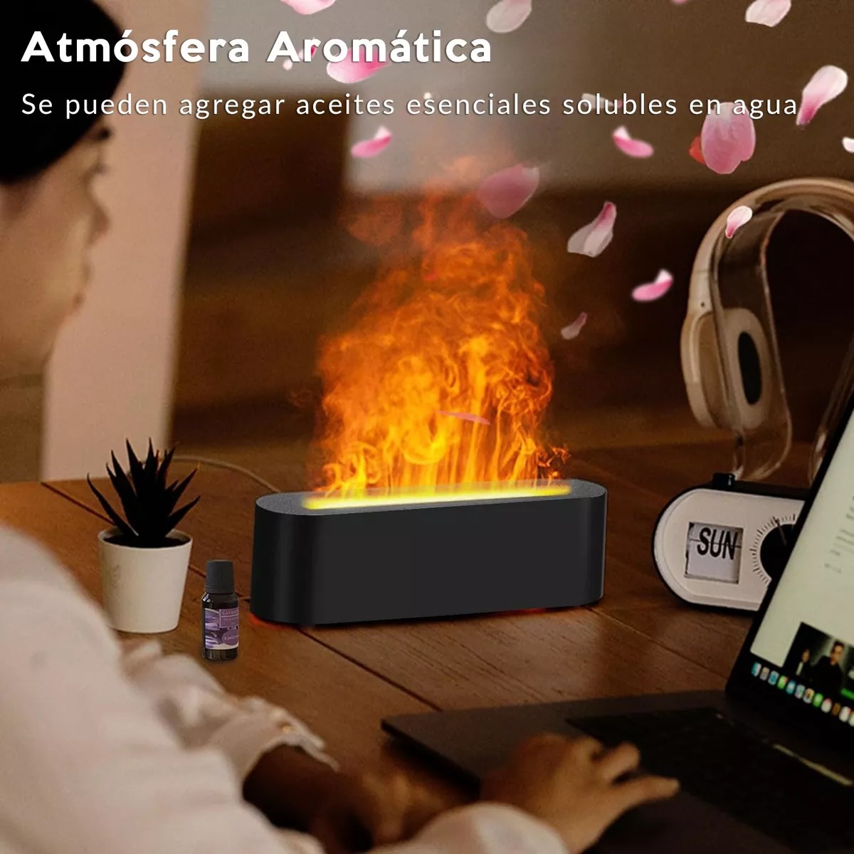 Humidificador Difusor De Aceite Esencial Con Diseño De Llama