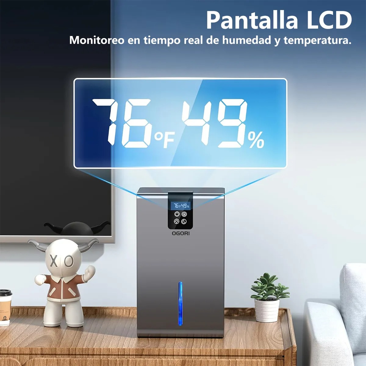 Deshumidificador Eléctrico Silencioso Inteligente Eficiente De 2.8 Litros