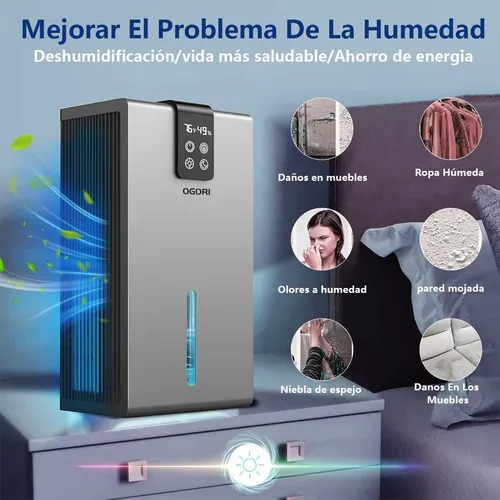 Deshumidificador Eléctrico Silencioso Inteligente Eficiente De 2.8 Litros