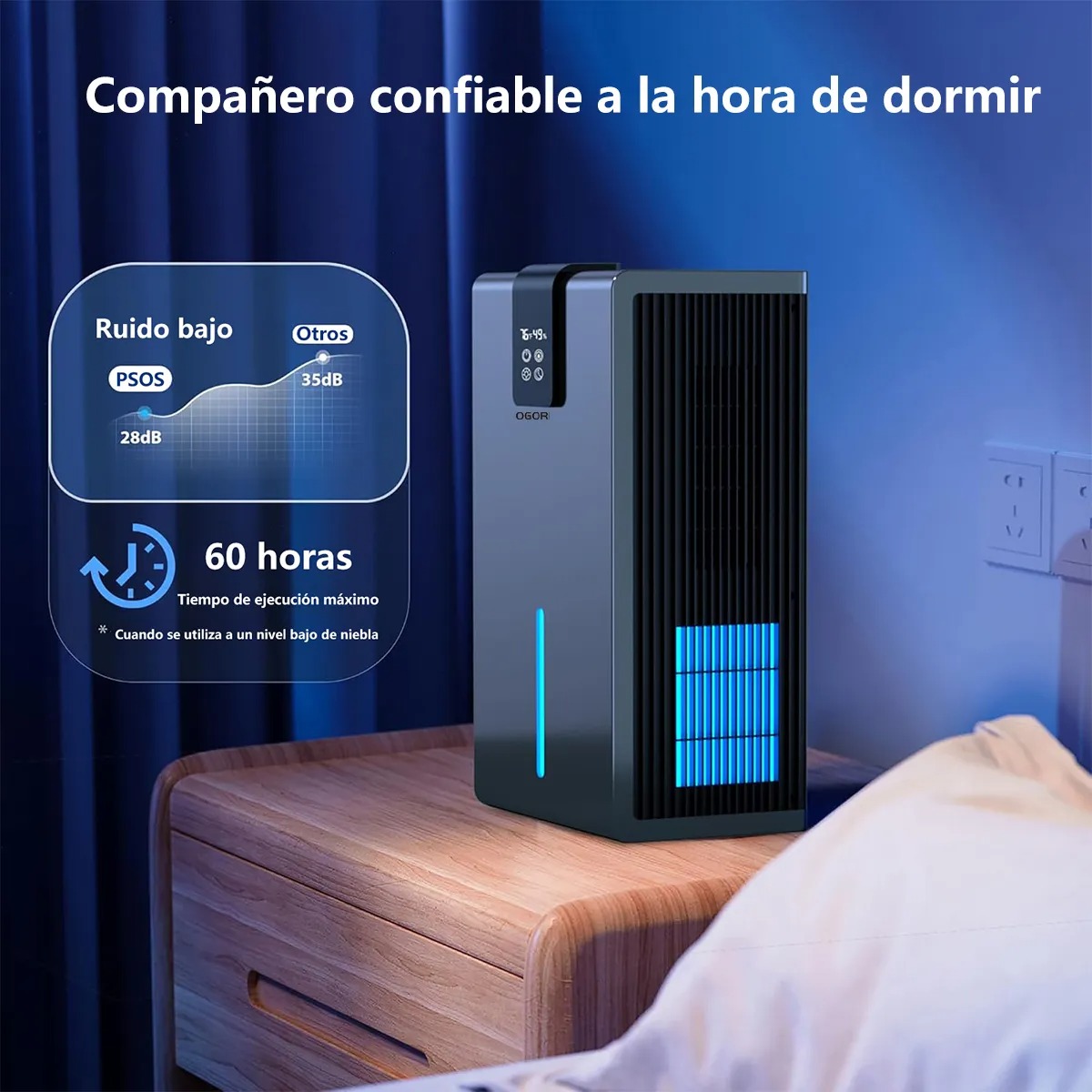 Deshumidificador Eléctrico Silencioso Inteligente Eficiente De 2.8 Litros