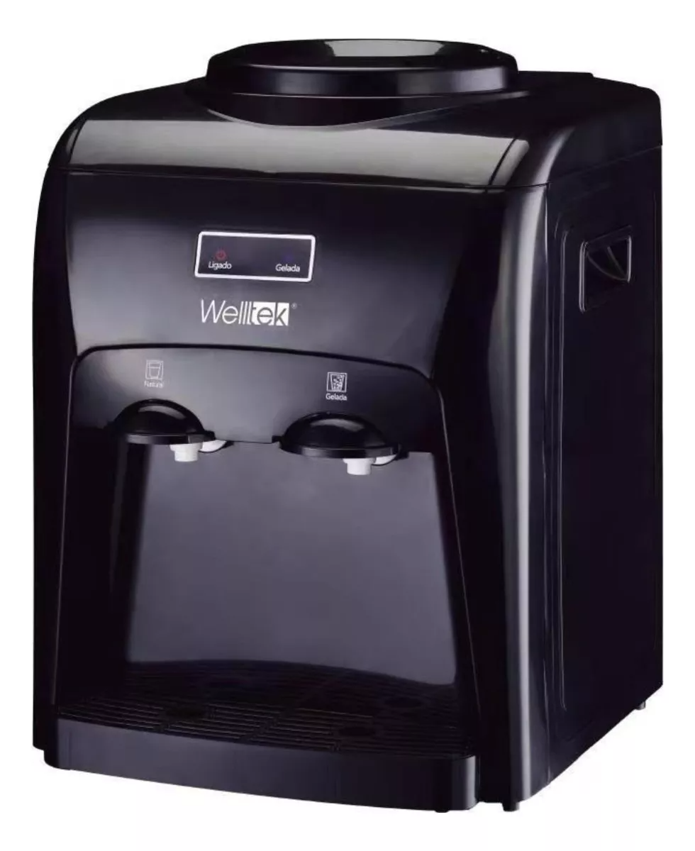 Dispensador Agua Fría Caliente Enfriador Mesa Termomagnético Color Negro | Despachador de agua compacto para garrafón carga superior hasta 20L