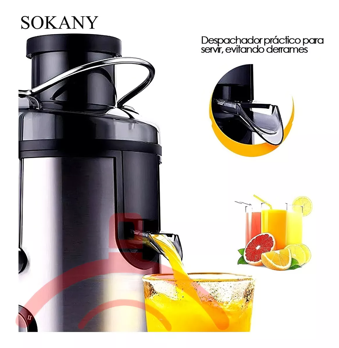 Extractor De Jugos Automatico Frutas Y Verduras Sokany-4000 Home