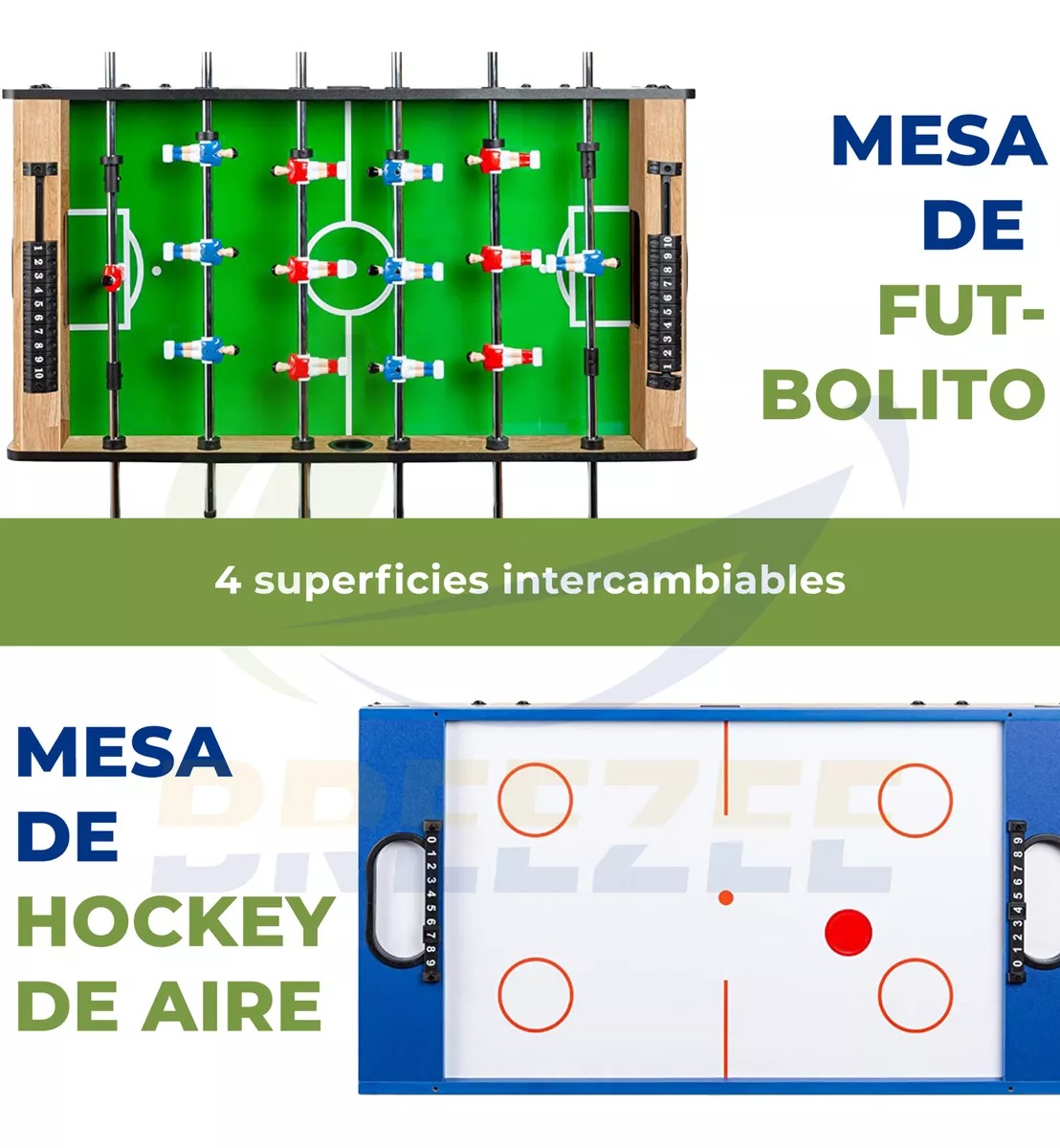 Mesa Múltijuegos 4 En 1 Diseño Portátil Billar Ping Pong Hoc