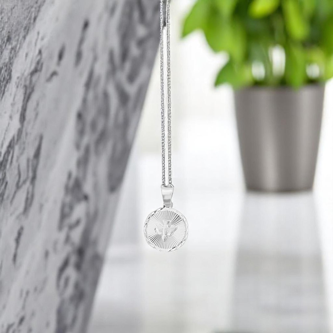 Medalla Espiritu Santo Mini en Plata .925 + Obsequio