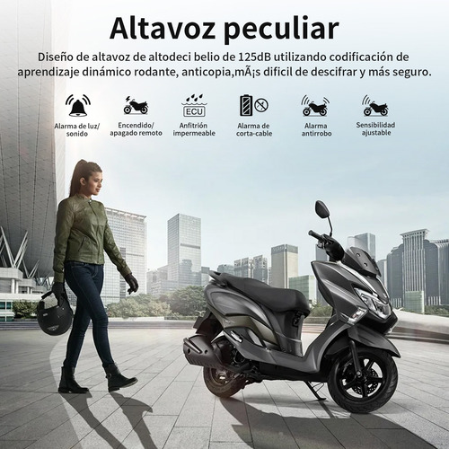Alarma Antirrobo P/moto Encendido A Distancia Control Remoto