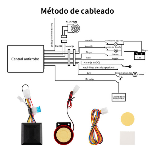 Alarma Antirrobo P/moto Encendido A Distancia Control Remoto