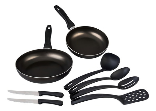 Cinsa Batería De Cocina Sabor 16 Pz Aluminio Antiadherente Negro
