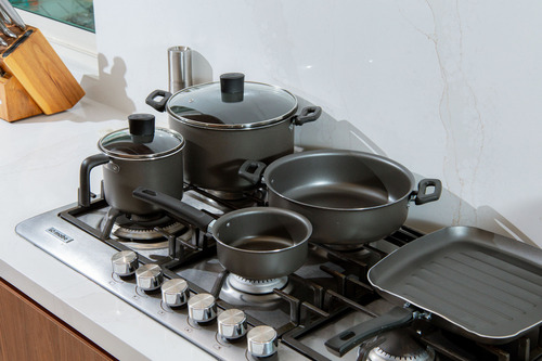 Cinsa Batería De Cocina Sabor 16 Pz Aluminio Antiadherente Negro
