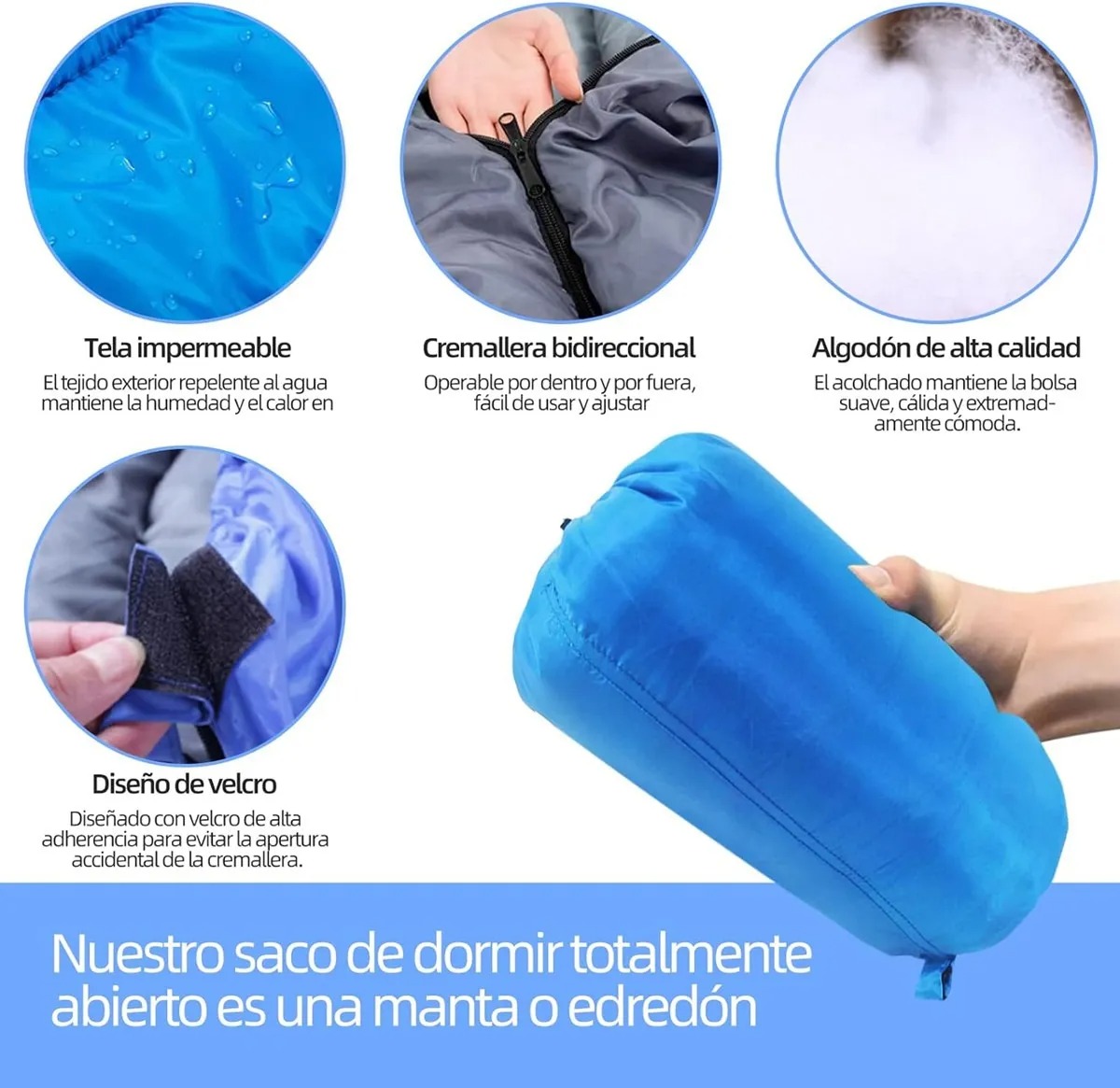 Bolsa De Dormir Exterior Camping Acampar Sleeping Bag,kit4pc