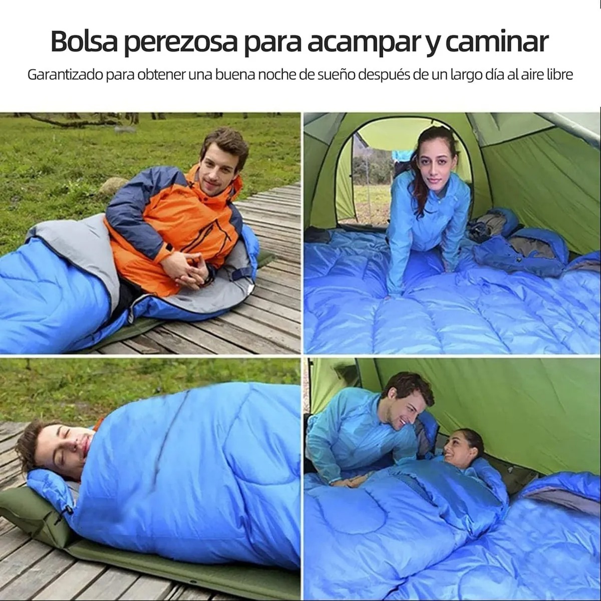 Bolsa De Dormir Exterior Camping Acampar Sleeping Bag,kit4pc