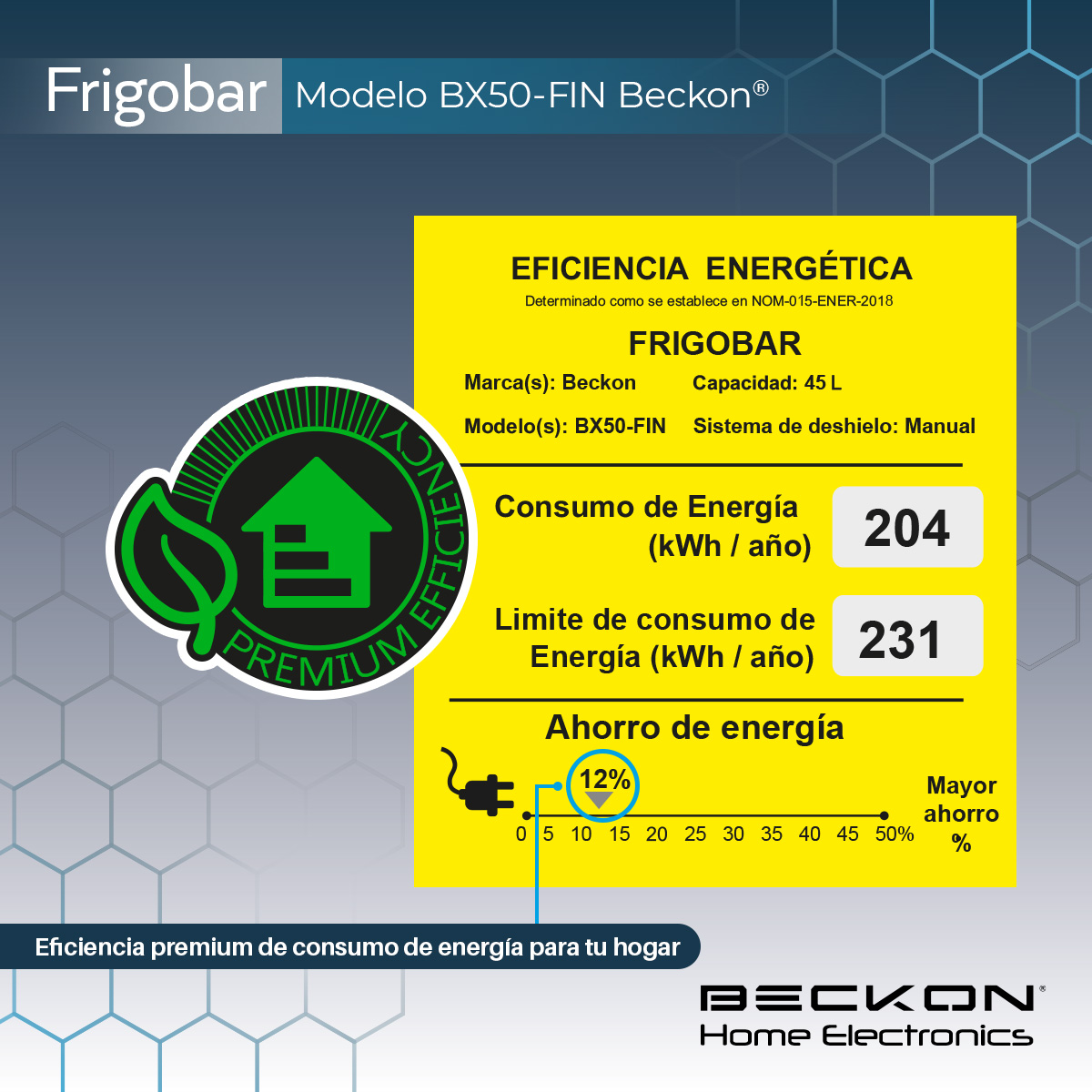 Frigobar con congelador Acero Inoxidable 1.6 Pies - 45L  *Premium Efficiency* Compacto Gris Plata minibar mini fridge