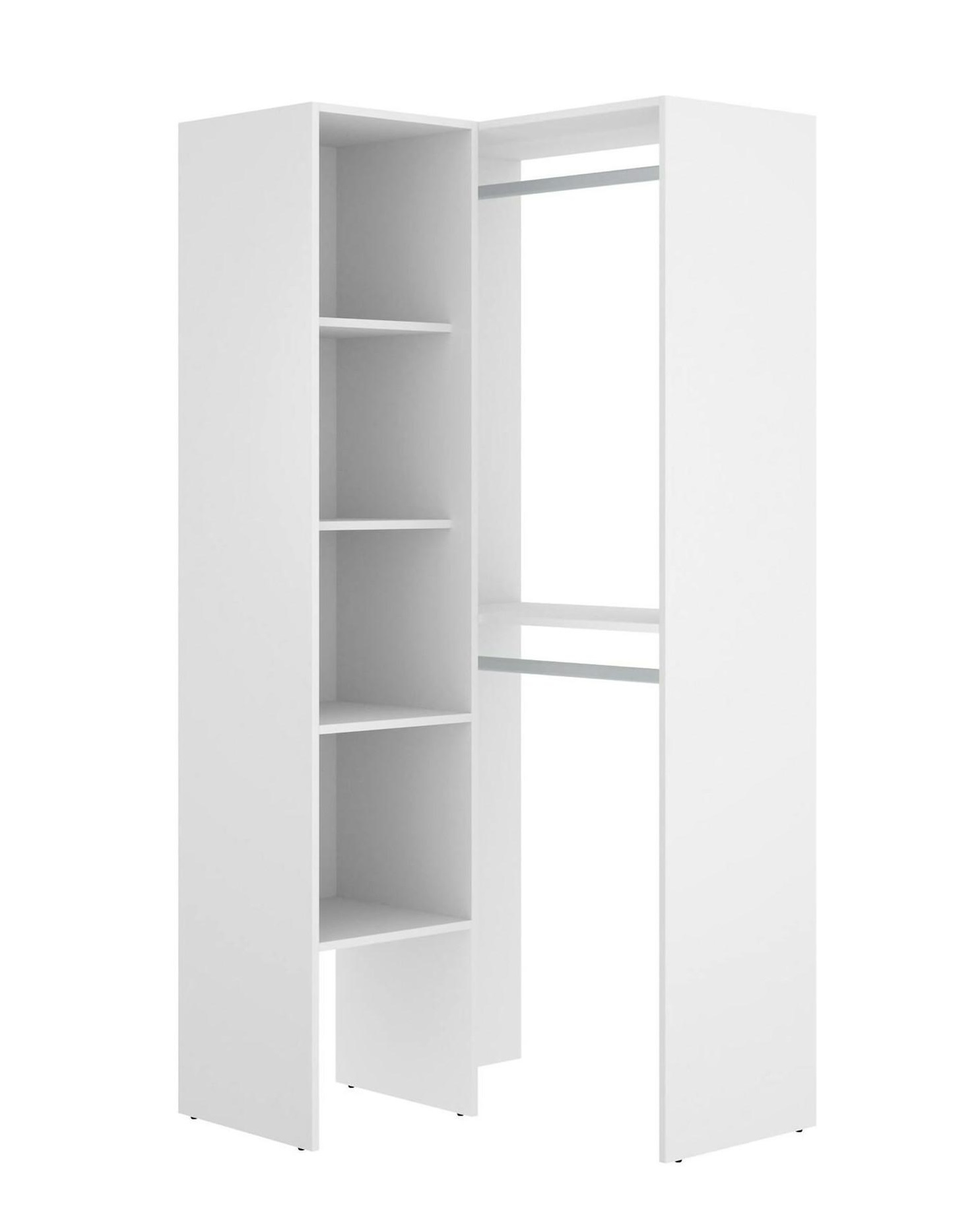 Closet esquinero abierto 80×80 Blanco 