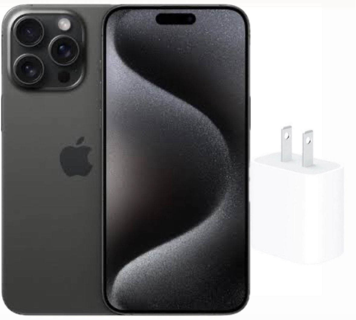 Apple iPhone 15 Pro Max color Negro 512GB Reacondicionado más Cubo de Carga Rápida