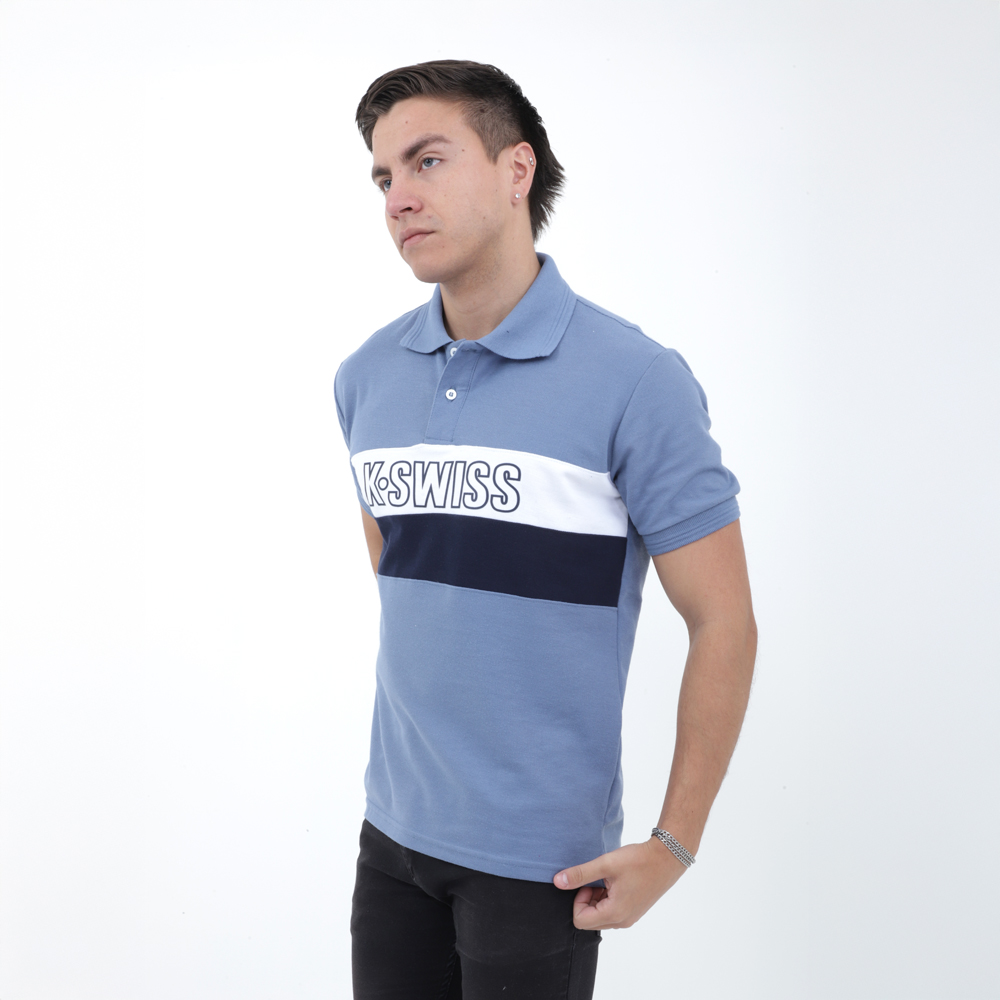Playera Polo Hombre K-Swiss PS014 Color Azul