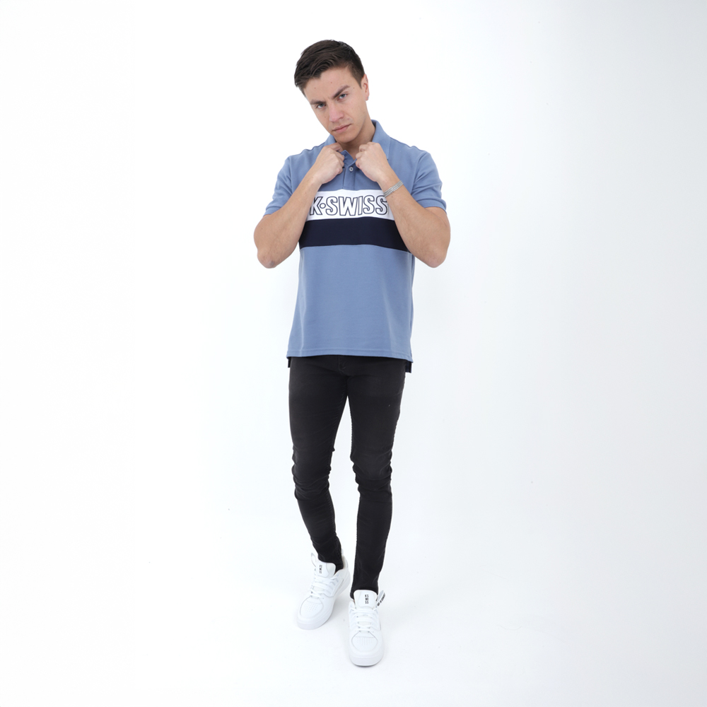 Playera Polo Hombre K-Swiss PS014 Color Azul