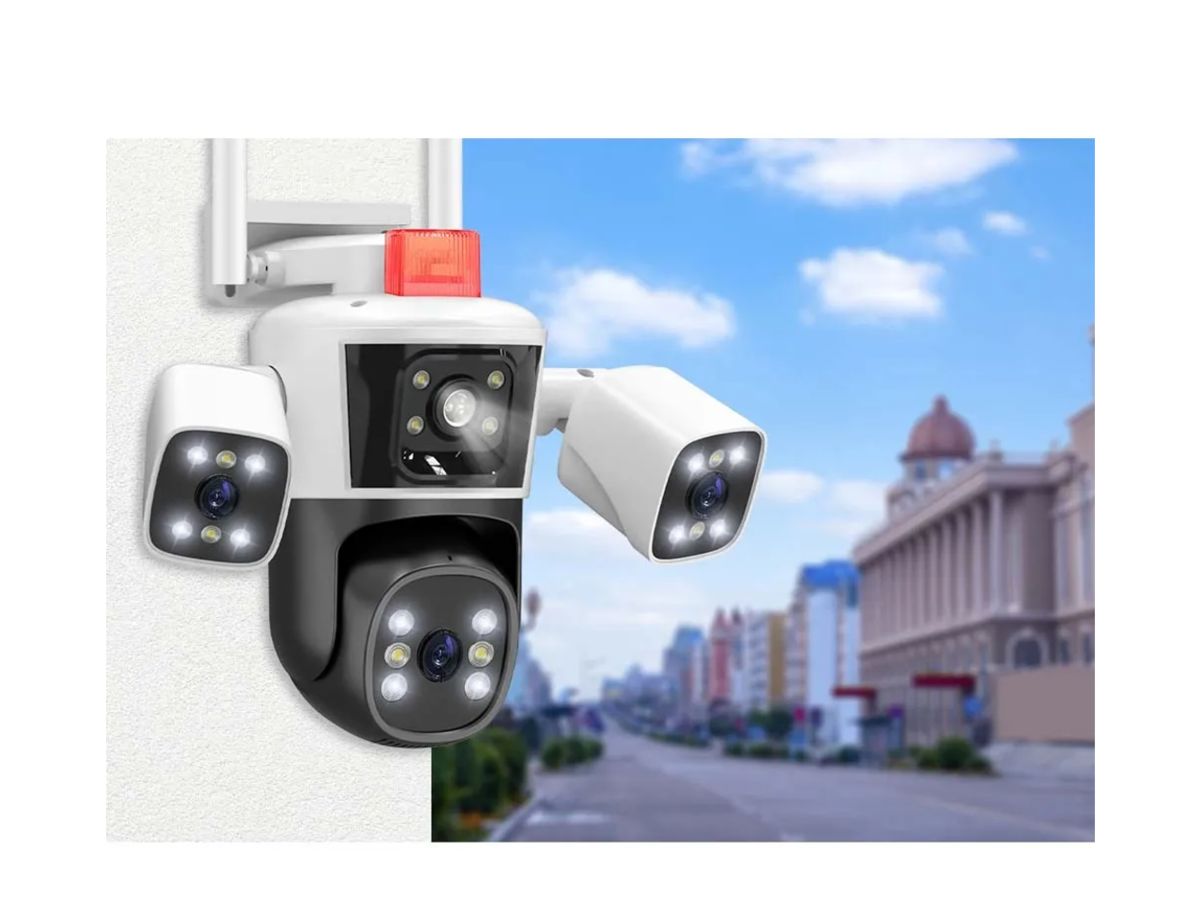 Cámara de seguridad exterior Wifi con Alarma Multiple Video.