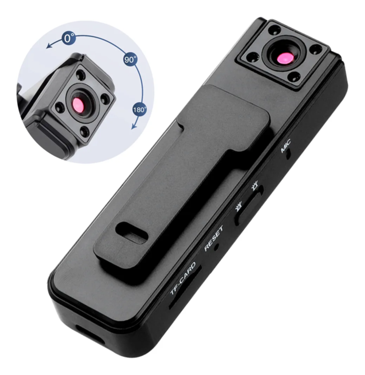 Mini Cámara Espía Digital 1080p Portatil Graba Vídeo Audio Color Negro Gogo Electronics A9N