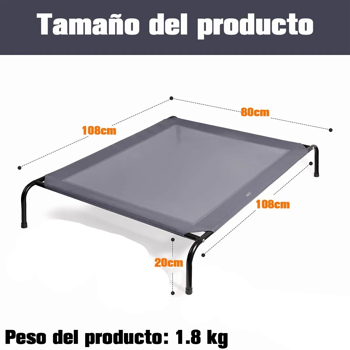 Cama Elevada Para Perros Gato Y Mascotas Grande