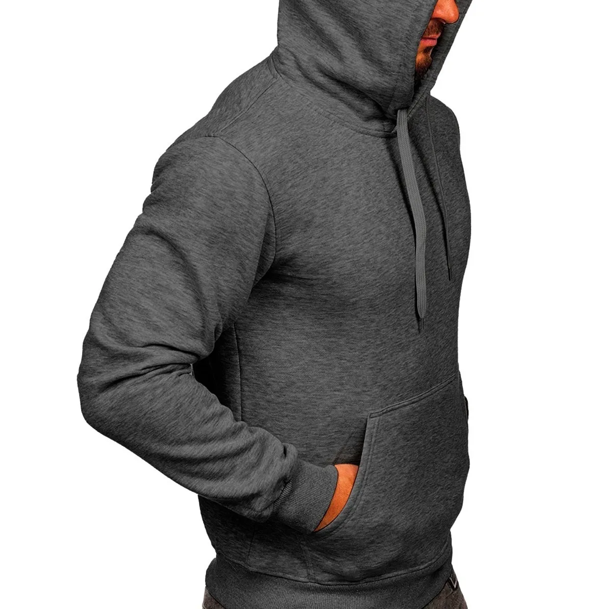 Sudadera Hombre Con Capucha Deportiva Gris Oxford Talla:  XL