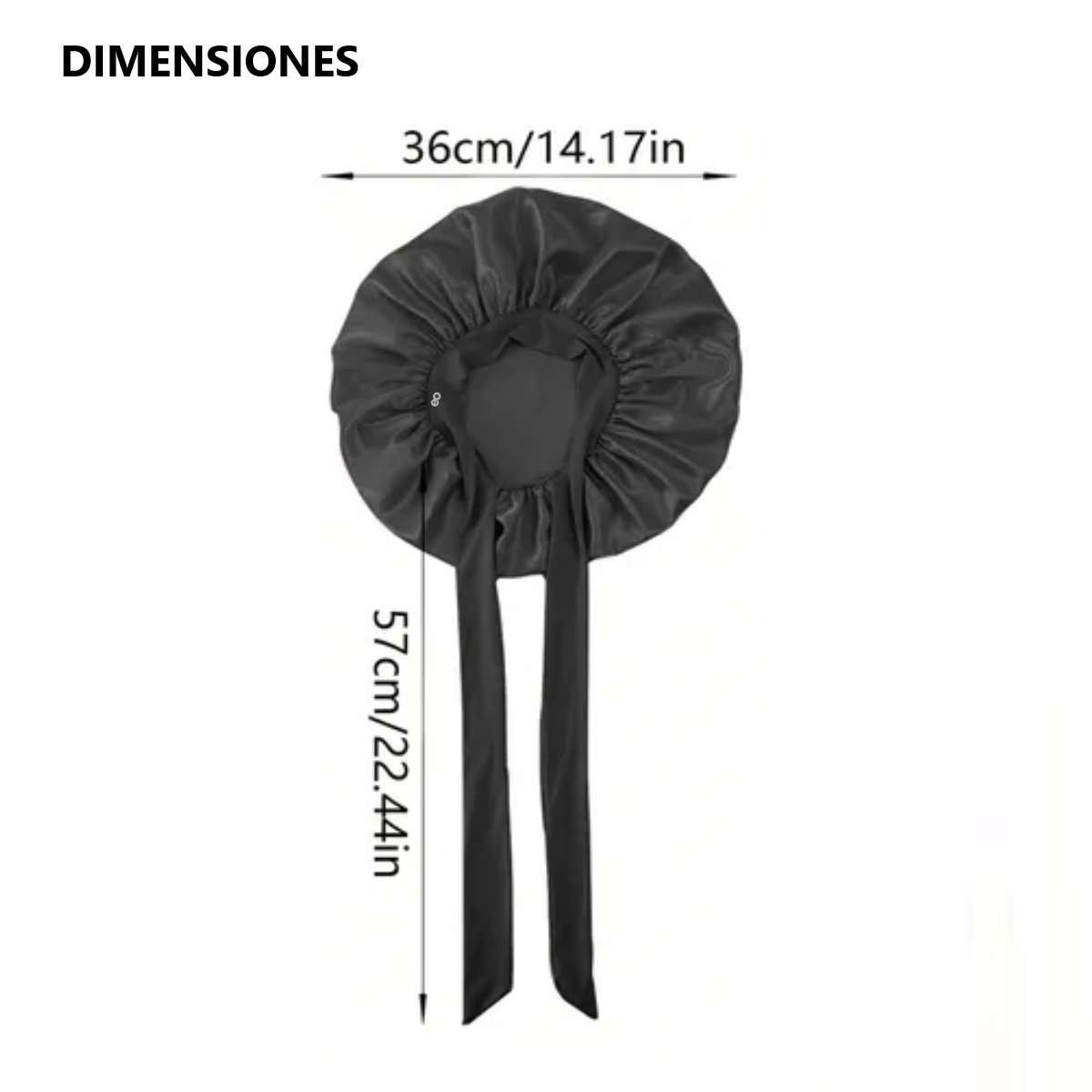 2pzs Gorro De Seda Para Dormir Y Máscara De Ojo Negro