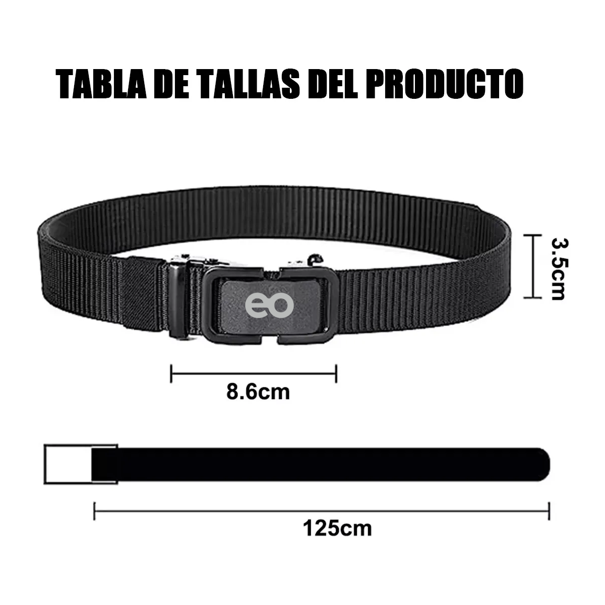 4pack Cinturones Tácticos De Nylon Ajustables 125cm Unisex
