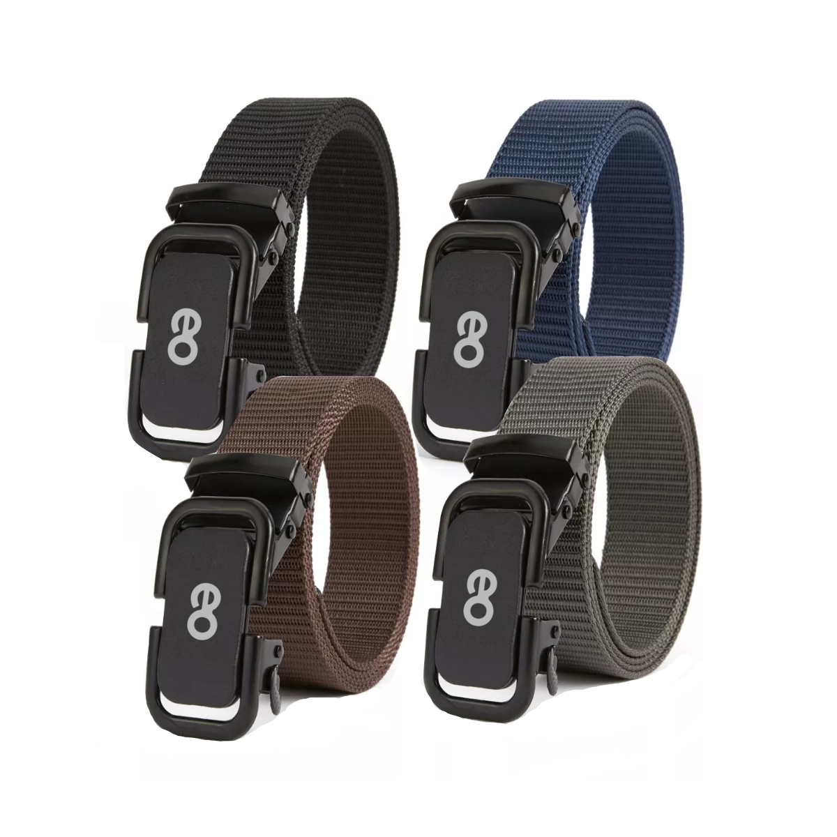 4pack Cinturones Tácticos De Nylon Ajustables 125cm Unisex