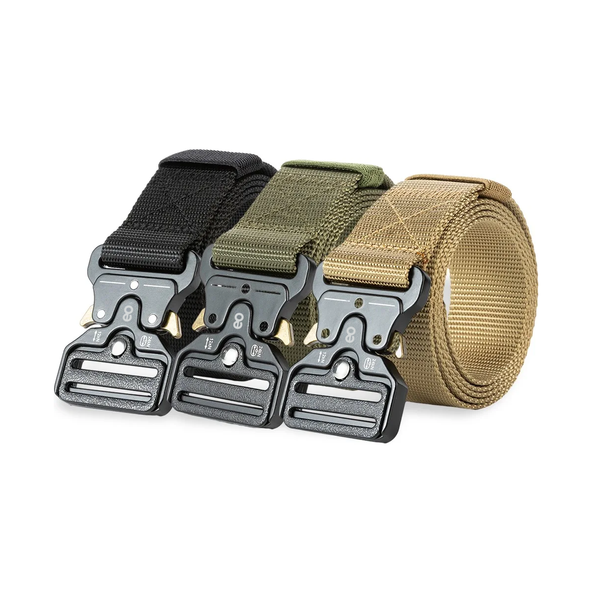 3pzs Cinturones Táctico Ajustable Negro/Verde militar/Caqui