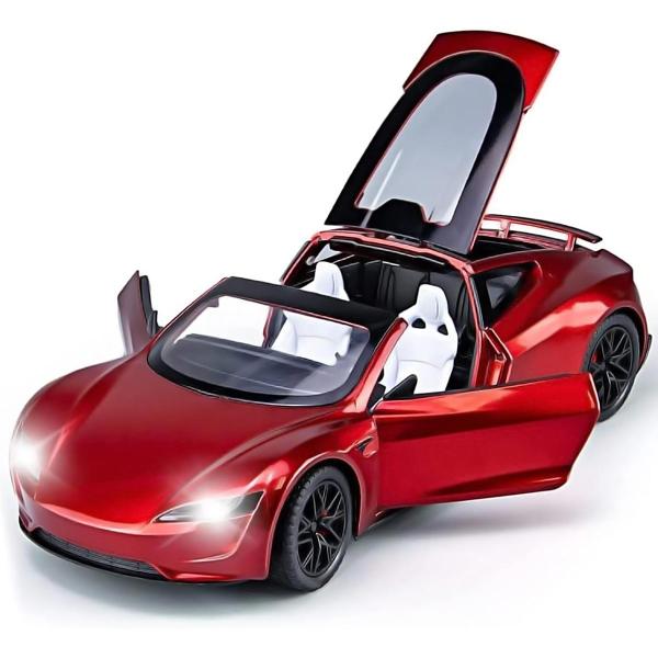 Auto Escala, MXROA-001, 1:24, 19.7X8cm, Luz y Sonido, Plástico/Metal, LR44 1.5V, Rojo., Auto Escala, Roadster Miniatura, Autos de Colección, Carro de Juguete
