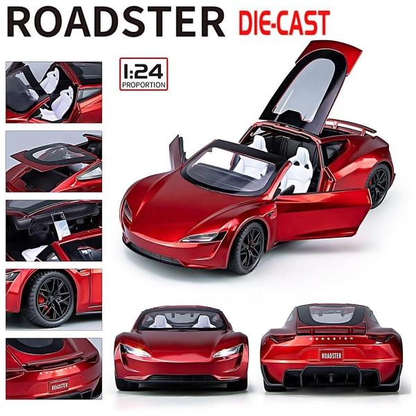 Auto Escala, MXROA-001, 1:24, 19.7X8cm, Luz y Sonido, Plástico/Metal, LR44 1.5V, Rojo., Auto Escala, Roadster Miniatura, Autos de Colección, Carro de Juguete