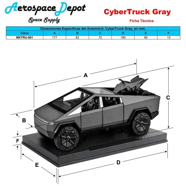 Autos Escala, MXTRU-001, 1Pza, 1:32, 17.7X6.2cm, Luz y Sonido, Plástico/Metal, LR44 1.5V, Gris., Autos Escala, Autos Coleccionables, Autos Escala Exibición, Aut