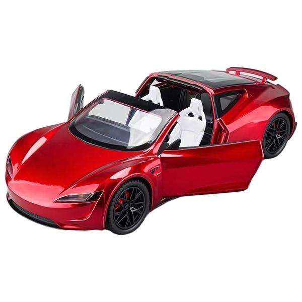 Auto Escala, MXROA-001, 1:24, 19.7X8cm, Luz y Sonido, Plástico/Metal, LR44 1.5V, Rojo., Auto Escala, Roadster Miniatura, Autos de Colección, Carro de Juguete