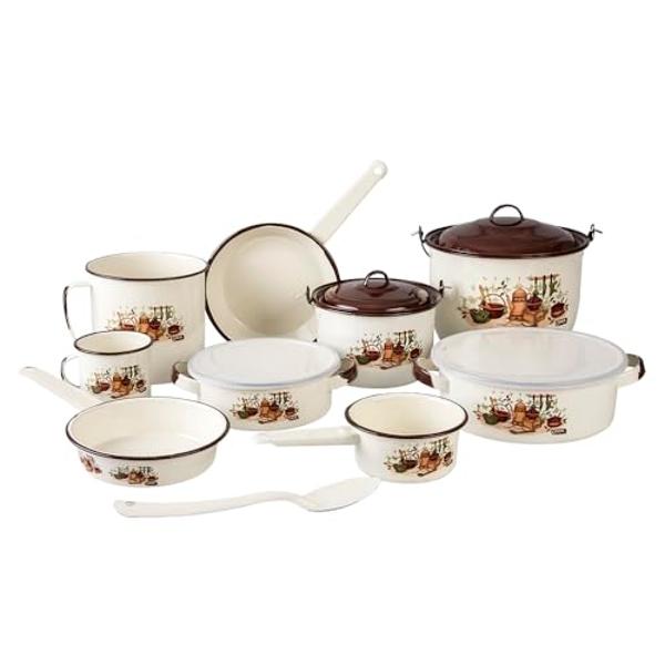 T-Fal Bateria de cocina de 5 piezas Inicia, con antiadherente Easy Plus 100% seguro para tu salud y Thermo-Señal. Lo que necesitas para comenzar a cocinar, 5813700