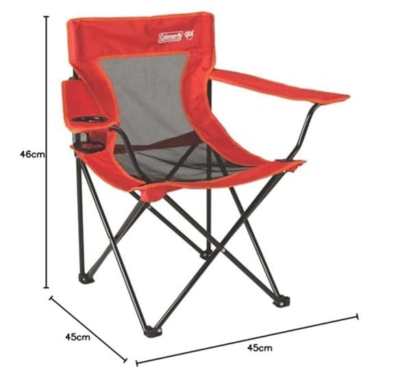 Coleman - Silla Malla GO con Descansa Brazos Roja 2000013881