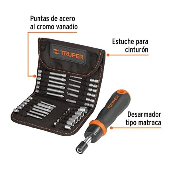 Truper JDM-26 Desarmador tipo matraca con 18 puntas y 6 dados