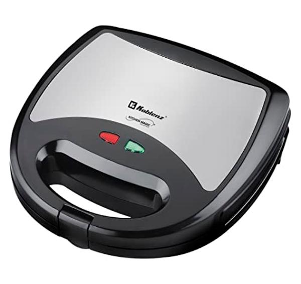 Sandwichera Eléctrica Koblenz para 2 Piezas, Placas Anti-Adherentes Reversibles 2 en 1 Perfectas para Sándwich, Panini y Quesadilla, con Base Vertical, 750 W (SKM-900 NI)