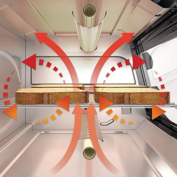BLACK+DECKER Horno Tostador de Convección Natural, 4 Funciones, Plata, TO1755SBG-LA