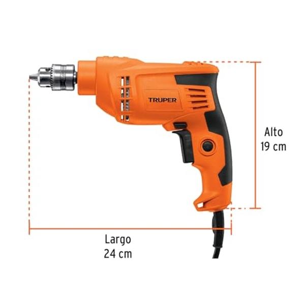 Truper TAL-3/8A2, Taladro 3/8" 400 W profesional 127 V/60 HZ