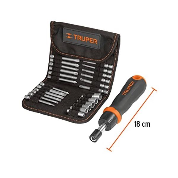 Truper JDM-26 Desarmador tipo matraca con 18 puntas y 6 dados