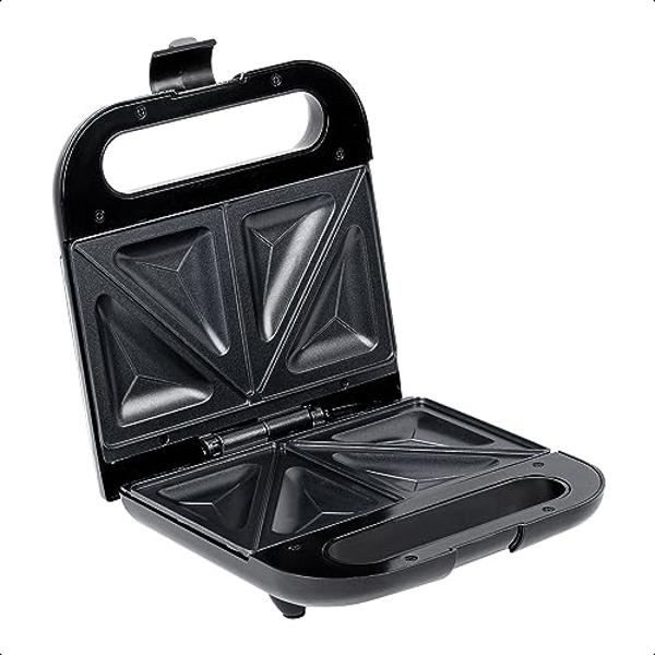 Sandwichera Eléctrica Koblenz para 2 Piezas, Placas Anti-Adherentes Reversibles 2 en 1 Perfectas para Sándwich, Panini y Quesadilla, con Base Vertical, 750 W (SKM-900 NI)