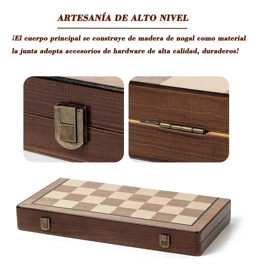 Tablero De Ajedrez De Madera Magnetismo