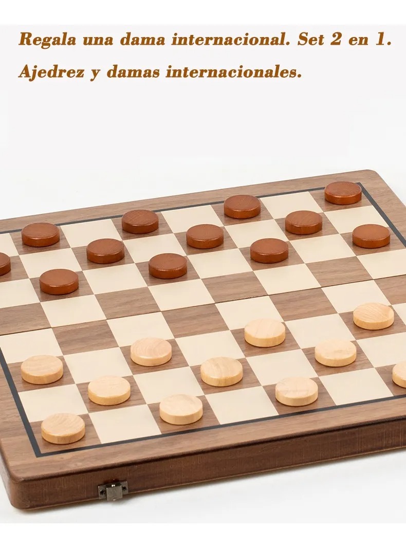 Tablero De Ajedrez De Madera Magnetismo